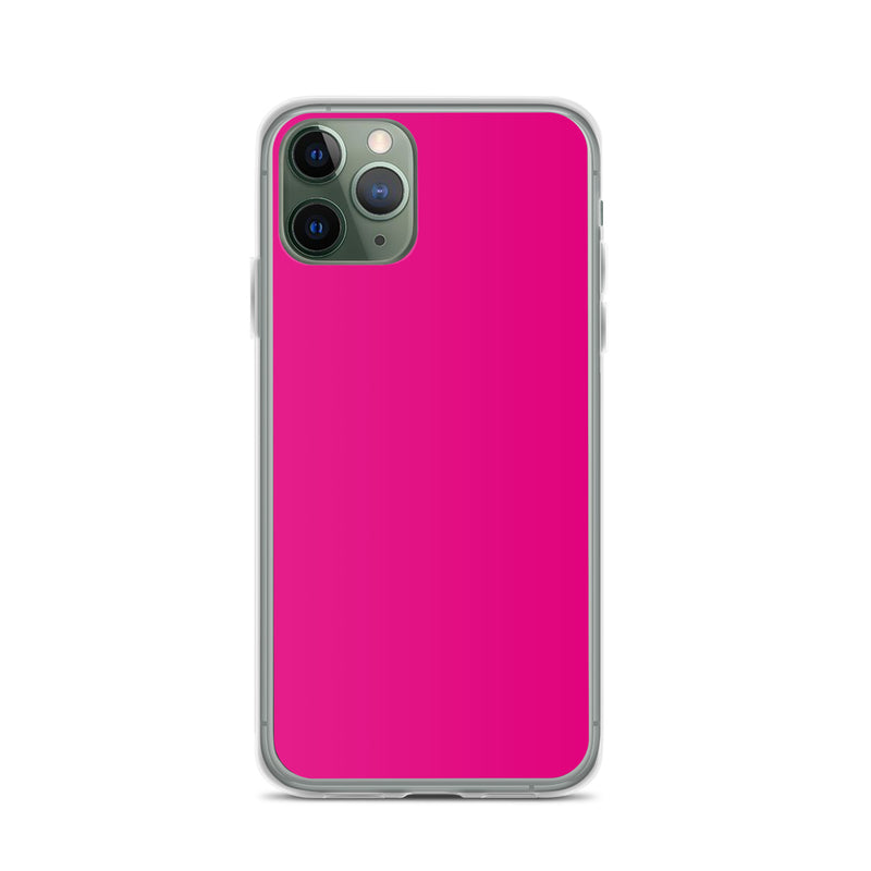 Load image into Gallery viewer, Violet Red Pink iPhone Clear Thin Case Plain Color CREATIVETECH