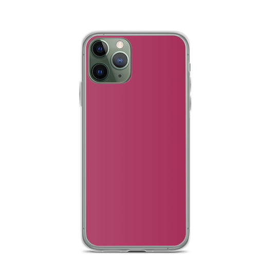 Lipstick Pink Red iPhone Clear Thin Case Plain Color CREATIVETECH