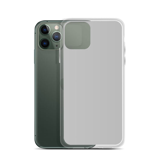 Plain Color Silver Grey iPhone Case Clear Bump Resistant Flexible CREATIVETECH