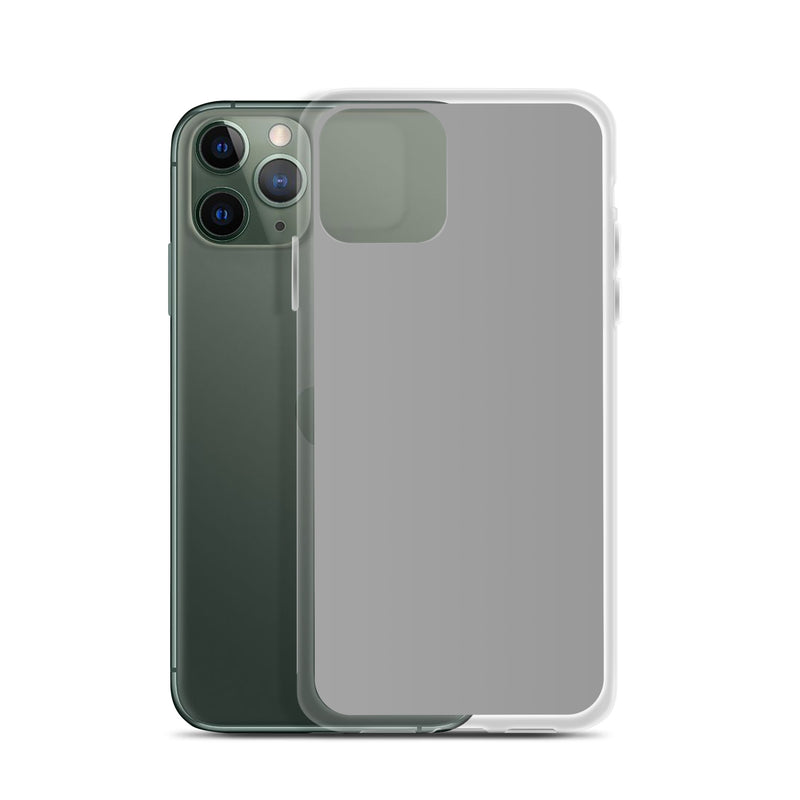 Load image into Gallery viewer, Plain Color Nobel Grey iPhone Case Clear Bump Resistant Flexible CREATIVETECH