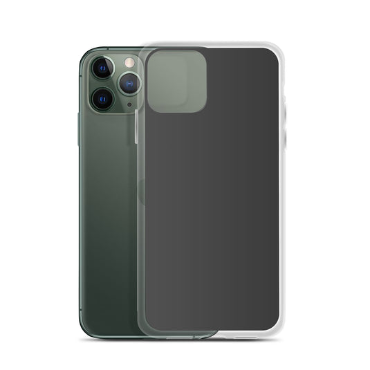 Plain Color Eclipse dark Grey iPhone Case Clear Bump Resistant Flexible CREATIVETECH