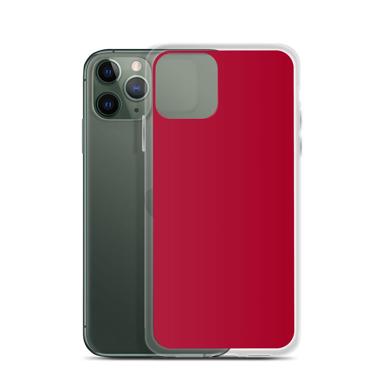 Load image into Gallery viewer, Plain Color Carmine Red iPhone Case Clear Bump Resistant Flexible CREATIVETECH