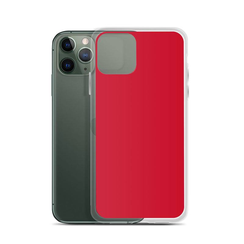 Load image into Gallery viewer, Plain Color Red iPhone Case Clear Bump Resistant Flexible CREATIVETECH