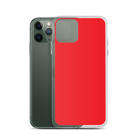 Plain Color Alizarin Red iPhone Case Clear Bump Resistant Flexible CREATIVETECH