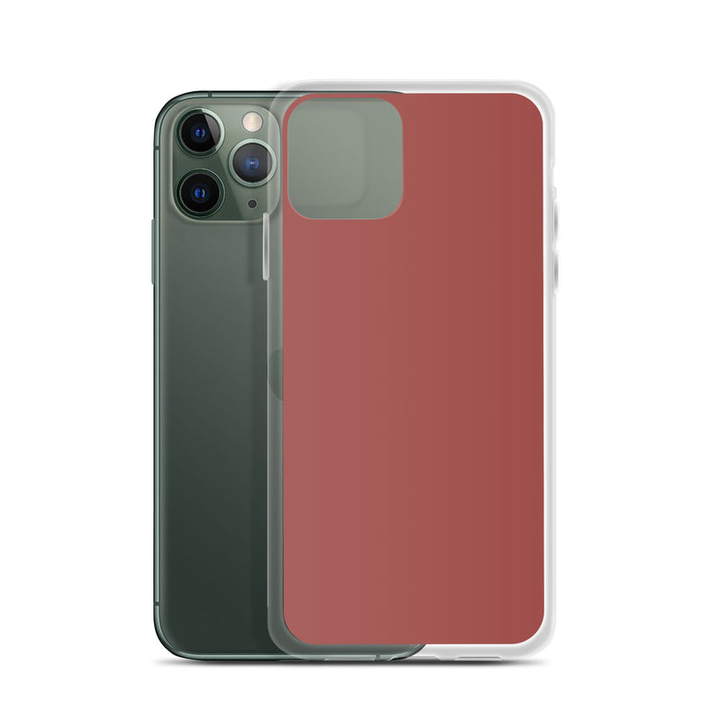 Load image into Gallery viewer, Plain Color Roof Terracotta Red iPhone Case Clear Bump Resistant Flexible CREATIVETECH