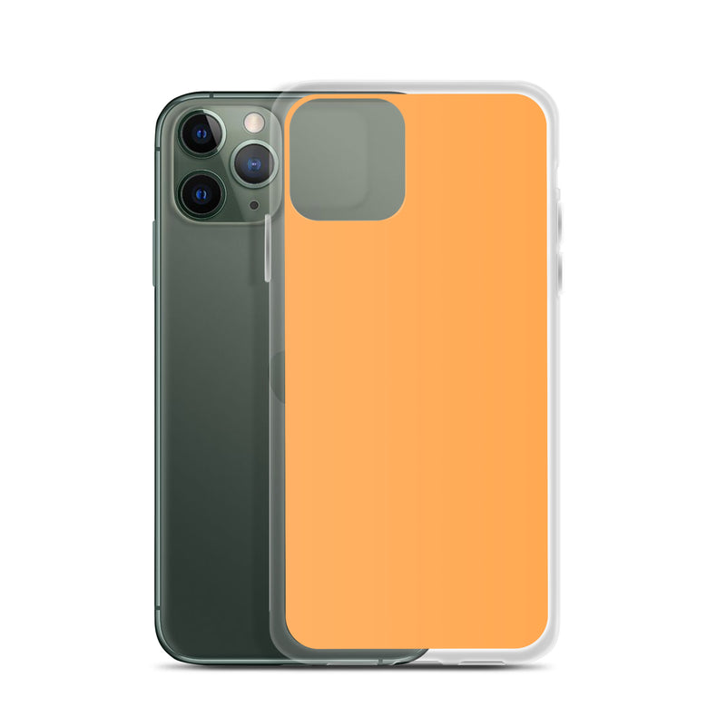 Load image into Gallery viewer, Plain Color Texas Rose Orange iPhone Case Clear Bump Resistant Flexible CREATIVETECH