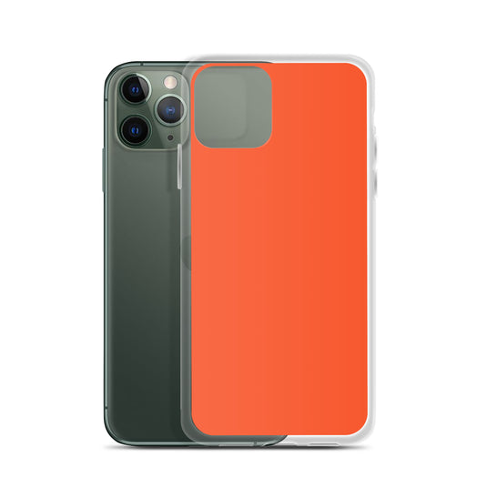 Plain Color Outrageous Orange iPhone Case Clear Bump Resistant Flexible CREATIVETECH