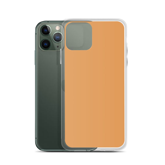 Plain Color Classy Orange iPhone Case Clear Bump Resistant Flexible CREATIVETECH