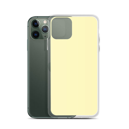 Plain Color Cumulus Yellow iPhone Case Clear Bump Resistant Flexible CREATIVETECH