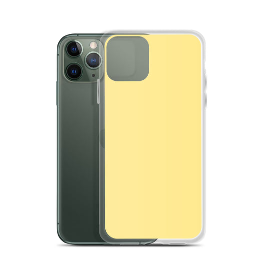 Plain Color Vis Vis Yellow iPhone Case Clear Bump Resistant CREATIVETECH