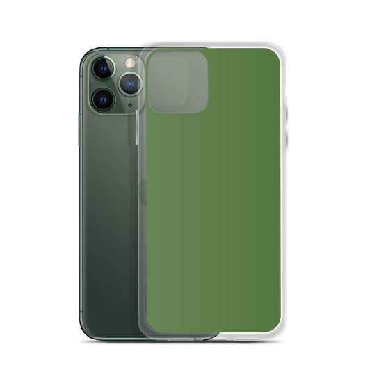Plain Color Fern Green iPhone Case Clear Bump Resistant CREATIVETECH