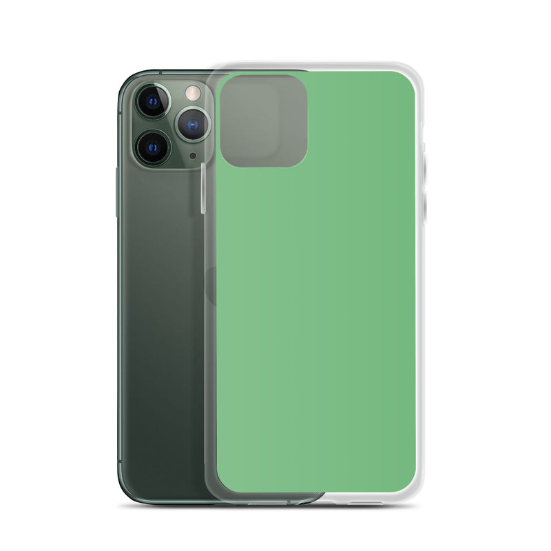 Load image into Gallery viewer, Plain Color Bay Leaf Green iPhone Case Clear Bump Resistant CREATIVETECH