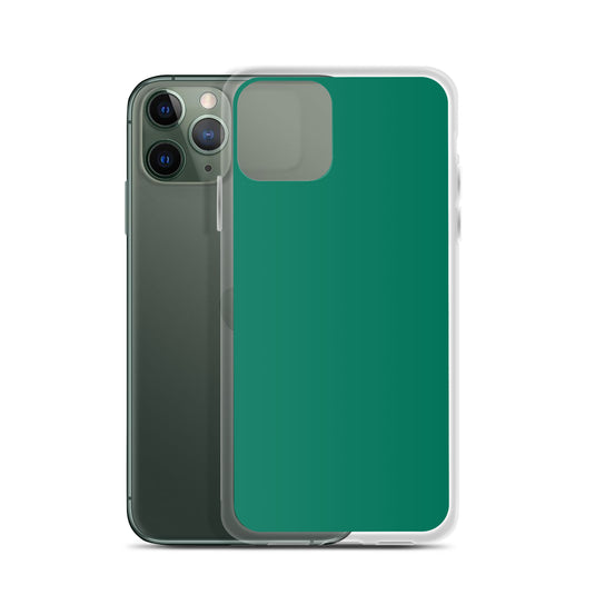 Plain Color Tropical Rain Forest Green iPhone Case Clear Bump Resistant CREATIVETECH