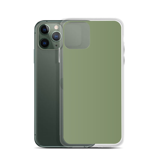 Plain Color Camouflage Green iPhone Case Clear Bump Resistant CREATIVETECH