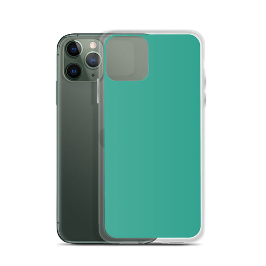 Plain Color Niagara Green iPhone Case Clear Bump Resistant CREATIVETECH