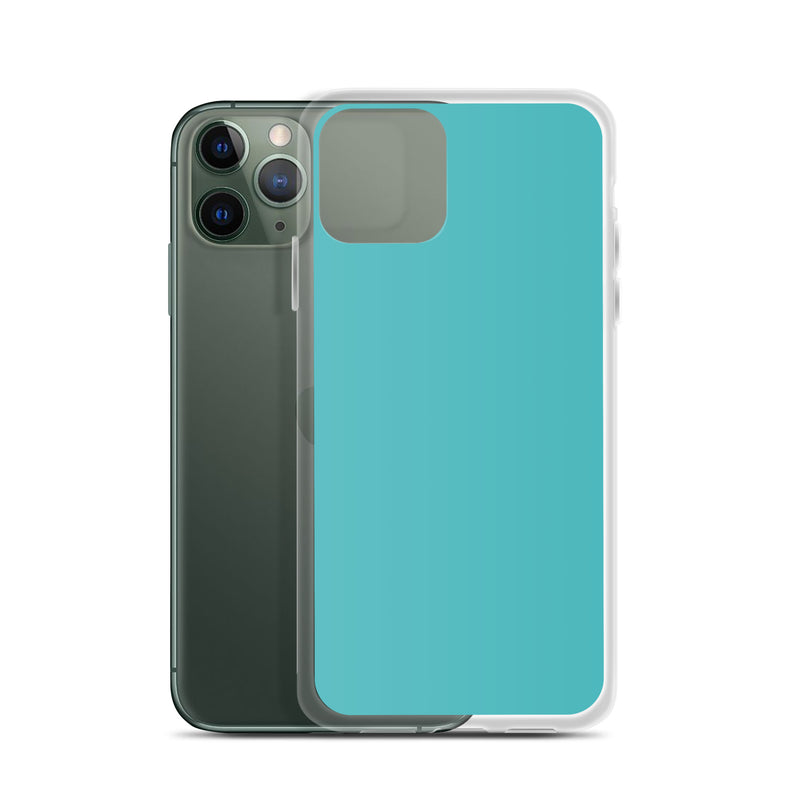 Load image into Gallery viewer, Plain Color Viking Blue iPhone Case Clear Bump Resistant CREATIVETECH