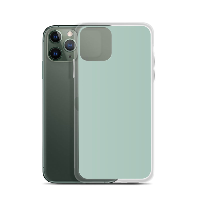 Load image into Gallery viewer, Plain Color Opal Green Blue iPhone Case Clear Bump Resistant CREATIVETECH
