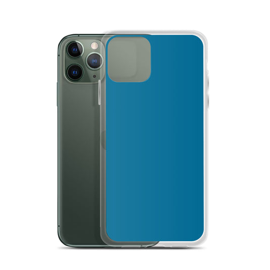 Plain Color Cerulean Blue iPhone Case Clear Bump Resistant CREATIVETECH