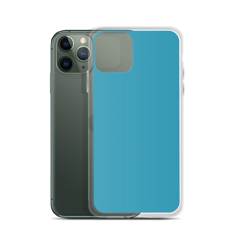 Load image into Gallery viewer, Plain Color Blue iPhone Case Clear Bump Resistant CREATIVETECH
