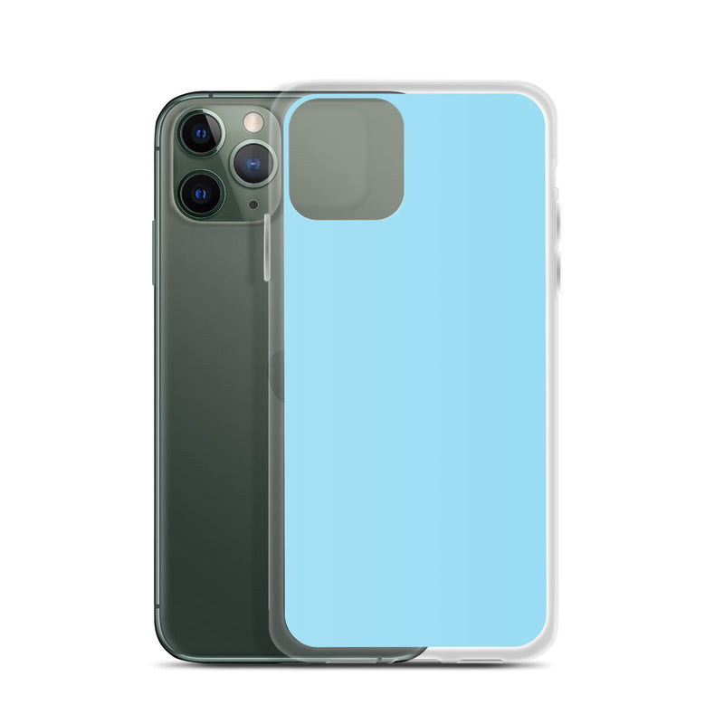 Load image into Gallery viewer, Plain Color Columbia Blue iPhone Case Clear Bump Resistant CREATIVETECH