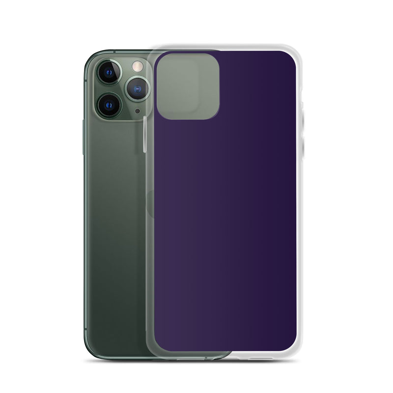 Load image into Gallery viewer, Tolopea Dark Purple iPhone Clear Thin Case Plain Color CREATIVETECH
