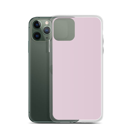 Pale Twilight Pink iPhone Clear Thin Case Plain Color CREATIVETECH