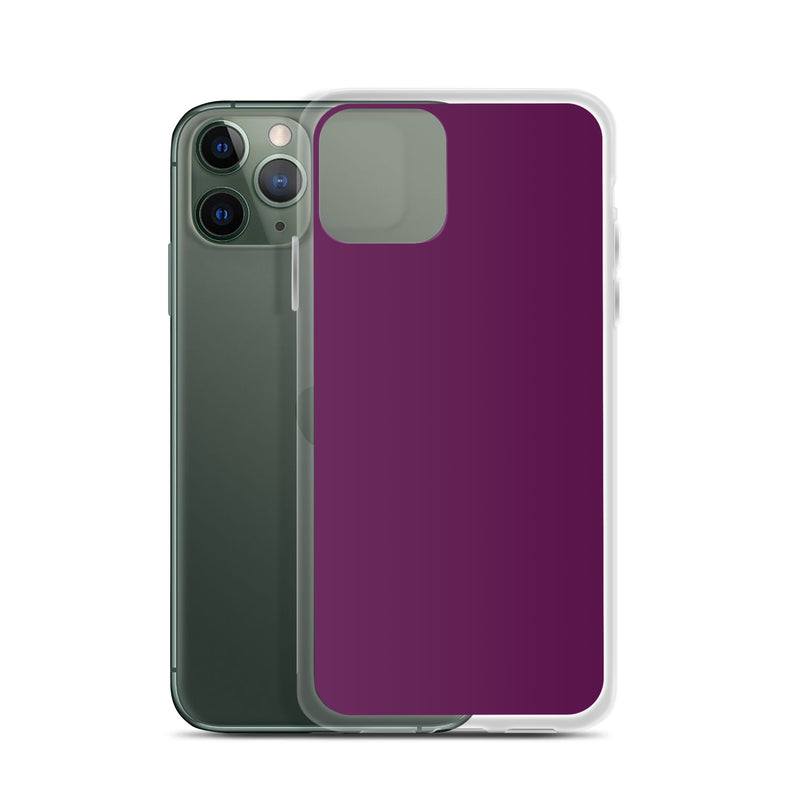 Load image into Gallery viewer, Tyrian Purple iPhone Clear Thin Case Plain Color CREATIVETECH
