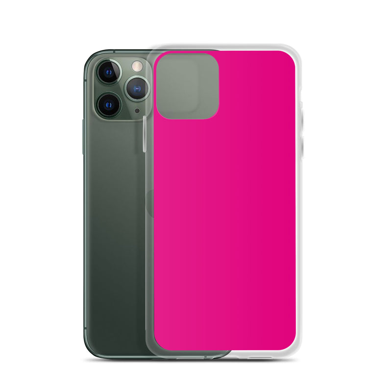 Load image into Gallery viewer, Violet Red Pink iPhone Clear Thin Case Plain Color CREATIVETECH