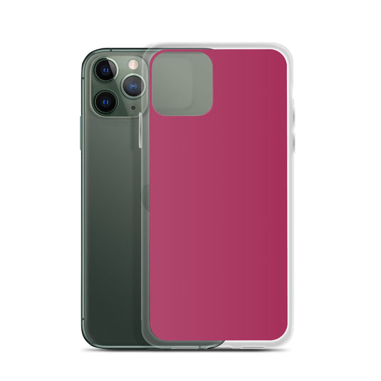 Lipstick Pink Red iPhone Clear Thin Case Plain Color CREATIVETECH