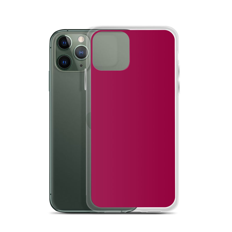 Load image into Gallery viewer, Light Burgundy Red iPhone Clear Thin Case Plain Color CREATIVETECH