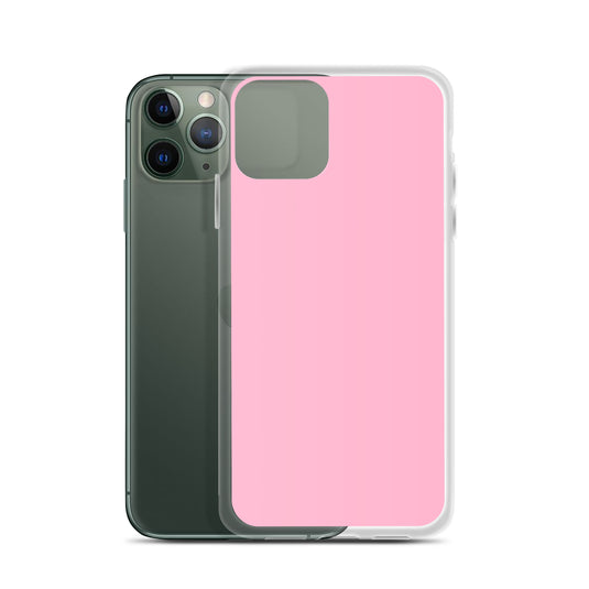Cotton Candy Pink iPhone Clear Thin Case Plain Color CREATIVETECH