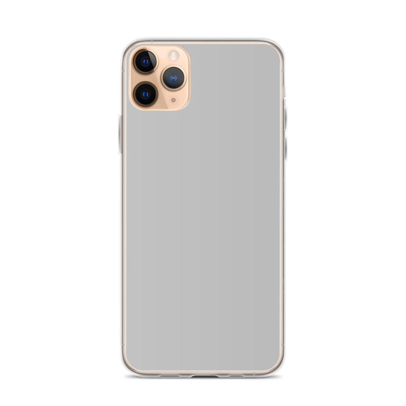 Load image into Gallery viewer, Plain Color Silver Grey iPhone Case Clear Bump Resistant Flexible CREATIVETECH