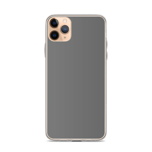 Plain Color Grey iPhone Case Clear Bump Resistant Flexible CREATIVETECH