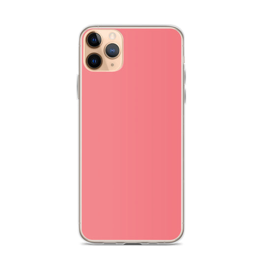 Plain Color Flory Red Pink iPhone Case Clear Bump Resistant Flexible CREATIVETECH