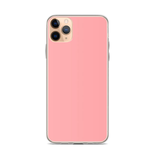 Plain Color Wewak Pink iPhone Case Clear Bump Resistant Flexible CREATIVETECH