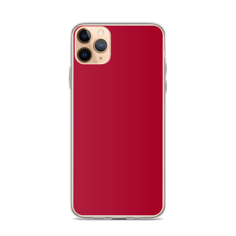 Load image into Gallery viewer, Plain Color Carmine Red iPhone Case Clear Bump Resistant Flexible CREATIVETECH
