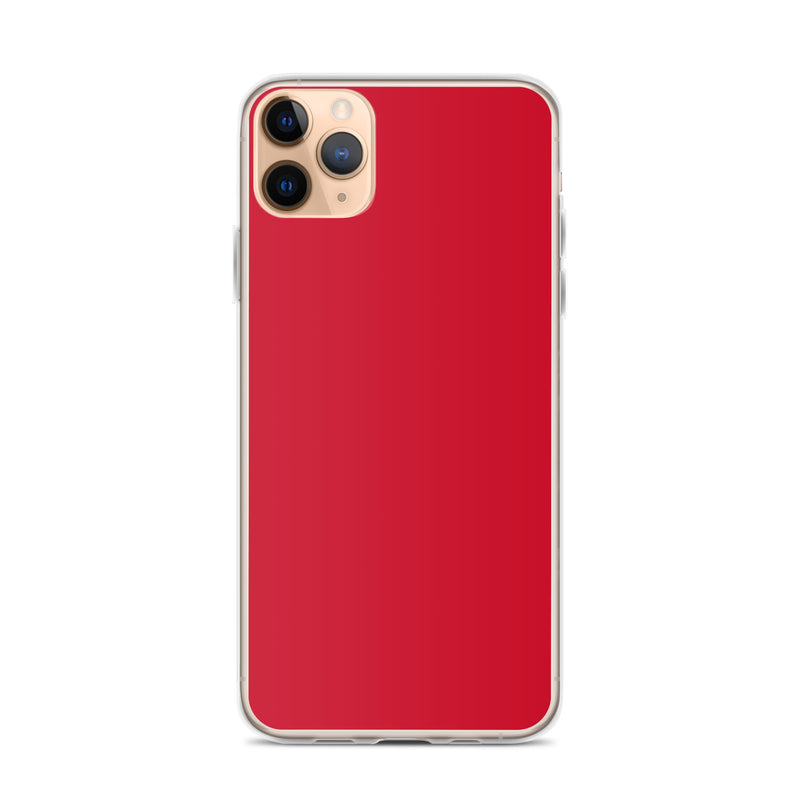 Load image into Gallery viewer, Plain Color Red iPhone Case Clear Bump Resistant Flexible CREATIVETECH
