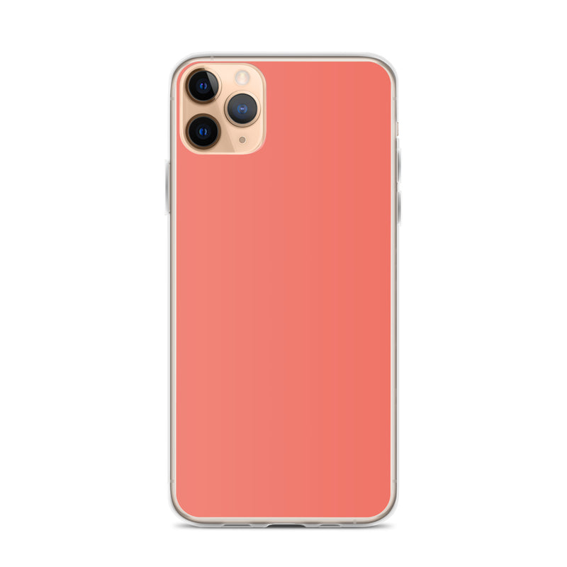 Load image into Gallery viewer, Plain Color Geraldine Orange Red Pink iPhone Case Clear Bump Resistant Flexible CREATIVETECH