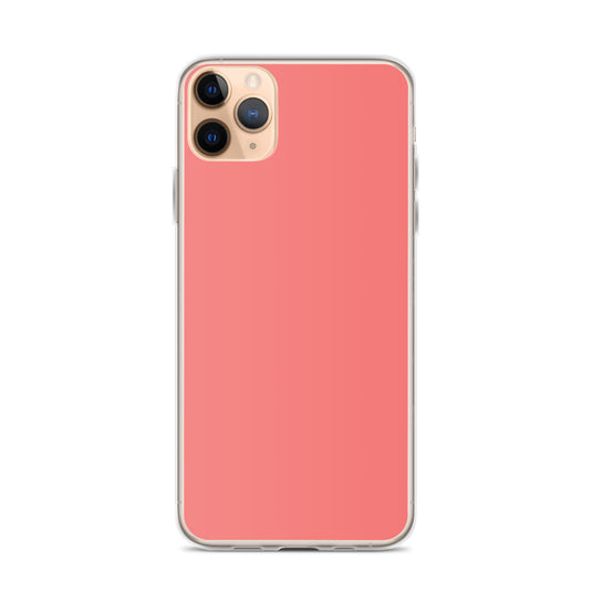 Plain Color Salmon Pink iPhone Case Clear Bump Resistant Flexible CREATIVETECH