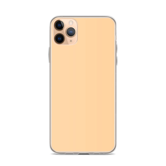 Plain Color Frangipani Orange iPhone Case Clear Bump Resistant Flexible CREATIVETECH