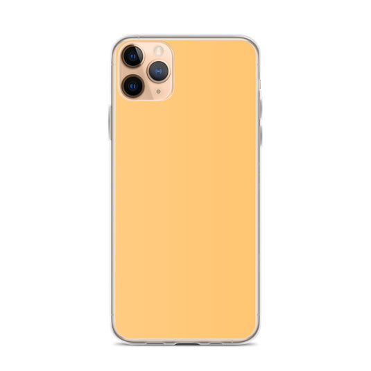 Plain Color Chardonnay Yellow Orange iPhone Case Clear Bump Resistant Flexible CREATIVETECH