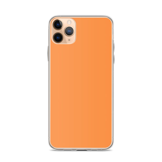 Plain Color Sea Buckthorn Orange iPhone Case Clear Bump Resistant Flexible CREATIVETECH