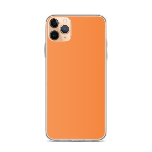 Plain Color Flamenco Orange iPhone Case Clear Bump Resistant Flexible CREATIVETECH