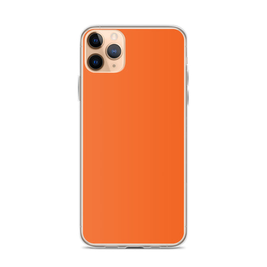 Plain Color Orange iPhone Case Clear Bump Resistant Flexible CREATIVETECH