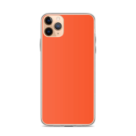 Plain Color Outrageous Orange iPhone Case Clear Bump Resistant Flexible CREATIVETECH