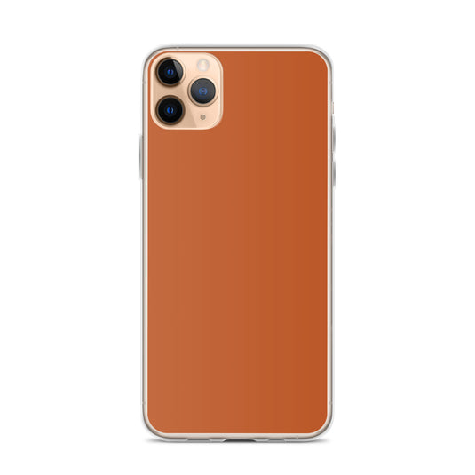 Plain Color Tenne Brown iPhone Case Clear Bump Resistant Flexible CREATIVETECH