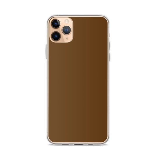 Plain Color Brown iPhone Case Clear Bump Resistant Flexible CREATIVETECH