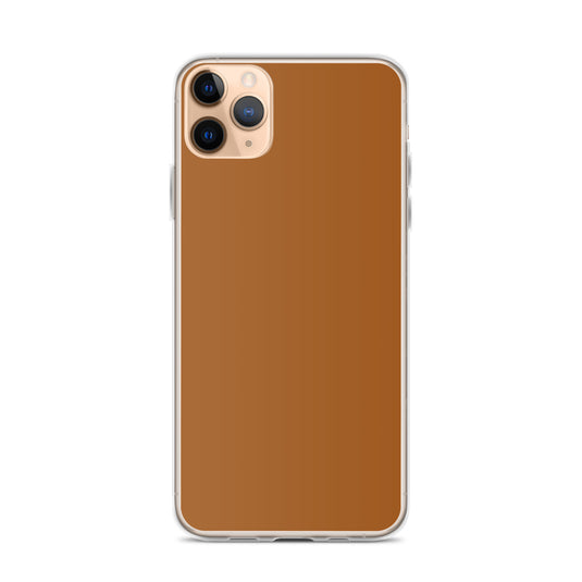 Plain Color Rich Brown iPhone Case Clear Bump Resistant Flexible CREATIVETECH