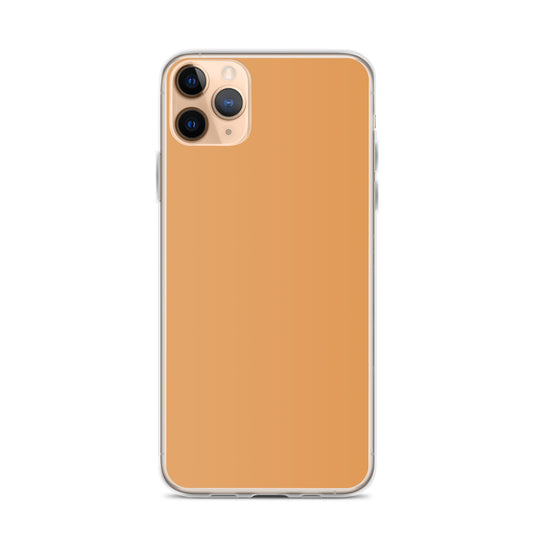 Plain Color Classy Orange iPhone Case Clear Bump Resistant Flexible CREATIVETECH