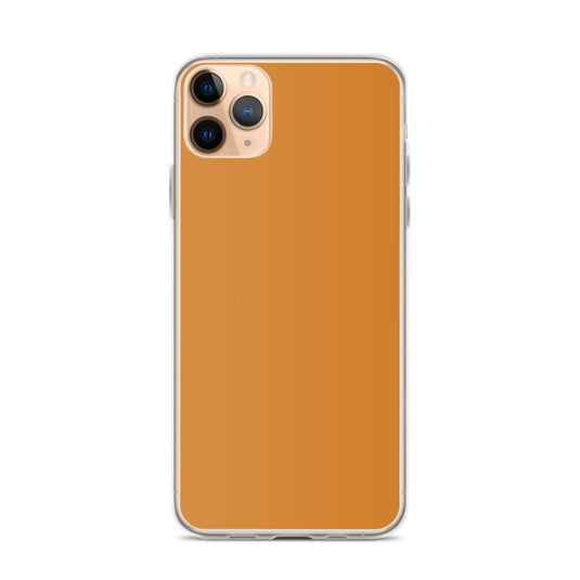 Plain Color Bronze Orange Brown iPhone Case Clear Bump Resistant Flexible CREATIVETECH